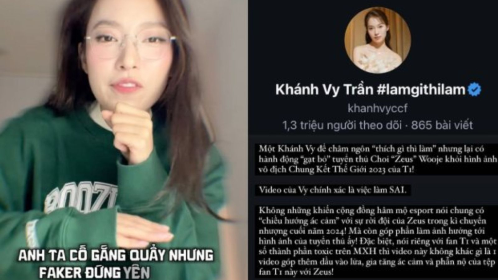 [LMHT] “MC Khánh Vy ‘gặp hạn’ vì clip nói về drama của Zeus”